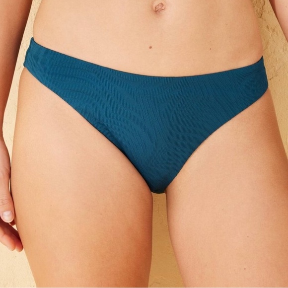 Women's Jacquard Extra High Leg Low-Rise Cheeky Bikini Bottom Size Small - Picture 6 of 8